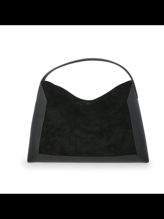 Scoop Handbags - Scoop Faux Suede Hobo Tote Bag Black Large NWT Shoulder Bag Soft Slouchy